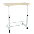 thumbnail image 3 of GoDecor Mobile Tray Table, Adjustable Sofa Side Bed Table Laptop Cart Portable Desk with Wheels Laptop Carts,Oak, 3 of 8