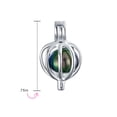 thumbnail image 3 of Bling Jewelry Womens Bridal Necklace Teardrop Black Freshwater Pearl Bird Caged Pendant in Silver, 3 of 4