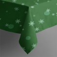 thumbnail image 3 of Holiday Christmas Rectangle Table Cloth Winter Sonwflake Green Tablecloths 60x102inch Polyester Waterproof and Reusable Tablecloth for Dining Kitchen Parties Weddings and Outdoor Use, 3 of 5