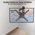 thumbnail image 4 of MOUNTUP Soporte de pared para TV de movimiento completo para la mayoría de televisores de 26 a 50 pulgadas, Max VESA 300x300 mm Soporte de pared para TV con ajuste de nivel de extensión inclinable gir, 4 of 5
