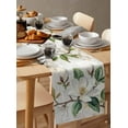thumbnail image 3 of Hokiten Table Runners 72 Inches Long Dress Scarves, Flowers Leaves Farmhouse Kitchen/Dining Table Runner, Coffee Tablerunners, Farmhouse White Botanical Magnolia Retro 13x72 Inch, 3 of 7