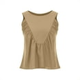 thumbnail image 4 of Womens Summer Tank Tops Pleated Crew Neck Cute Shirt Casual Sleeveless Loose Outfits 2025 Trendy Beach Vacation, 4 of 9