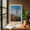 thumbnail image 6 of City Hall, Alexandria - Alexandria Virginia Photography Architecture Cityscape Vintage Skyline Travel Poster Oak Framed Wall Art Print 5 x 7 inches, 6 of 59