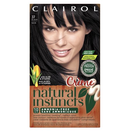 Clairol Natural Instincts Creme Ammonia-Free 37 Black, 1.0 ...