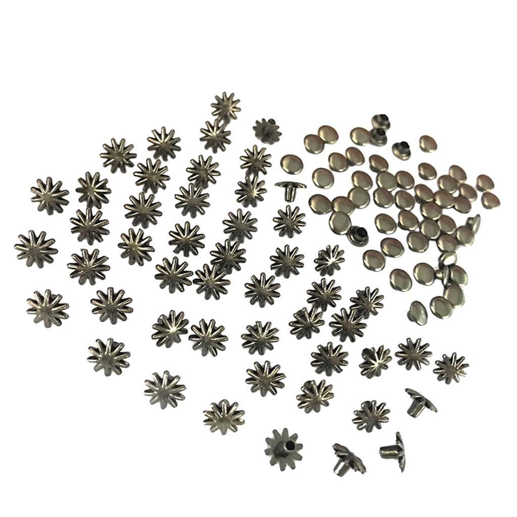 30 Sets Rivets Ornament Studs Flower Studs Jewelry Rivets Gothic DIY De