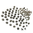 thumbnail image 4 of 6x 30 Juegos de Remaches de Flores de Aleación, Botones con Púas en Forma de S para Bolsas de Bricolaje 6 piezas, 4 of 8
