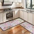 thumbnail image 3 of Kitchen Rugs Sets Of 2,Pioneer Flower Floral Print Pattern Anti Fatigue Kitchen Mat Rugs Non Slip Washable,Decorative Kitchen Floor Mats for Kitchen,Sink,Laundry,17"x47"+17"x47", 3 of 5