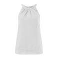 thumbnail image 7 of Women Halter Tank Tops Summer High Neck Double Layer Sleeveless Tops Female Dailywear, 7 of 7