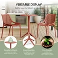thumbnail image 6 of WestinTrends Playa 23.5" Outdoor Polypropylene Resin Round Patio Bistro Dining Table for 2, Red, 6 of 13