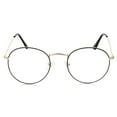 thumbnail image 3 of grinderPUNCH Vintage Inspired Round Gold Metal Frame Clear Lens Glasses, 3 of 5