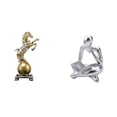 thumbnail image 1 of Figura de caballo pensador de resina moderna para centro de mesa, estante, oficina, sala de estar, mesa, estantería, arte, artesanía, adorno coleccion, 1 of 8