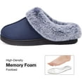 thumbnail image 6 of HomeTop Women's Classic Microsuede Memory Foam Slippers Durable Rubber Sole with Warm Faux Fur Collar, 6 of 7