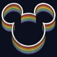 thumbnail image 2 of Girl's Mickey & Friends Rainbow Logo  Graphic Tee Navy Blue X Small, 2 of 4