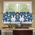 thumbnail image 7 of Ryvnso Rabbits Floral Curtains Sets Short Curtain Rod Pocket Half Window Cafe Farmhouse Tier 2 Panels 57"W x 36"L, 7 of 7