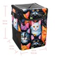 thumbnail image 5 of Cat Car Trash Can Mini Trash Can, Foldable with Lid, Leak-Proof, Hanging Storage Bag, 5 of 6