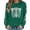 18#Army Green, variant on Womens Halloween Oversized Sweatshirt Plus Size Casual Crew Neck Pullover Tops Skeleton Graphic Loose Fit Long Sleeve Shirts