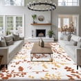 thumbnail image 4 of Orange Botanical 5'x7' Area Rug, Watercolor Spring Floral Summer Leaf Washable Non-Slip Soft Rugs, Low-Pile Large Carpet for Living Room Bedroom Dining Room, Non-Shedding Accent Rug, 4 of 9