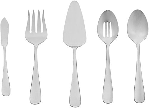 Basics 5-Piece Stainless Steel Serving Set with Round Edge 