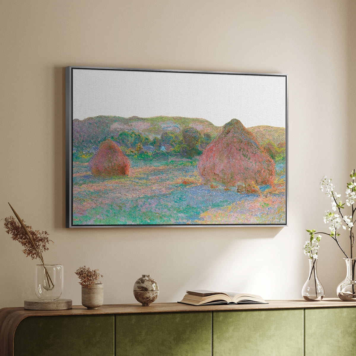 Vintage Landscape-CLIII By Wexford Home Framed in Silver Wood Gallery Wrapped Canvas 17 in. x 25 in.