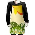 thumbnail image 1 of Nature Kids Apron, Daisy Flower Field with Chamomiles Hill Under Sun Idyllic Cartoon, Boys Girls Apron Bib with Adjustable Ties for Cooking Baking Painting, Earth Yellow Lime Green, by Ambesonne, 1 of 2
