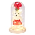 thumbnail image 3 of Adorno De Oso Rosa Led Con Cubierta De Vidrio, Adornos De Flores Inmortales De Simulación Para Regalo De Cumpleaños Del Día De San Valentín Moyic HA027175-01, 3 of 6