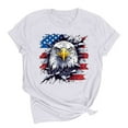 thumbnail image 2 of Cavosen Patriotic Shirts for Women Petite Patriotic Short Sleeve Round Neck Tops USA Star Striped Print T Shirts Lady XL Independence Day Casual Shirts 4th of July Tunic Tees 2025 Patriotic Outfits, 2 of 6