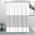 thumbnail image 2 of Abstract Line Minimalist Shower Curtain Washable Cloth Bath Curtain Fabric Rustic Striped Baths Curtain Farmhouse Bathroom r, 2 of 7