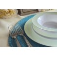 thumbnail image 5 of OCCASIONS 720 Pcs set (120 guest) Wedding Disposable Plastic Plate and Silverware Combo 10.5" + 7.5" + Silverware (Double Fork) (Rio in White & Pearled Green), 5 of 7