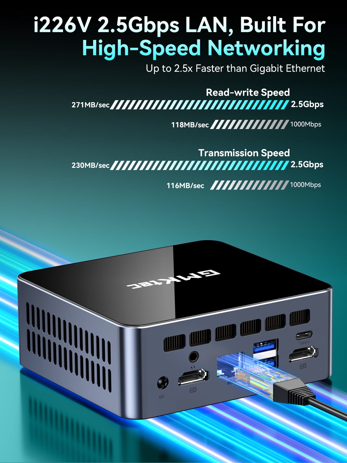 GMKtec M3 Pro Mini PC, Intel Core i5 13500H, 16GB RAM 512GB SSD, Office Home Business Mini Desktop Computers, WiFi6, BT5.2, Triple 4K Display, Dual NIC LAN 2.5GbE