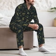 thumbnail image 7 of Kdxio Golden line fox Men’s Pajama Set Pajamas For Men 2 Piece PJ Set with Men Pajama Pants and Long Sleeve T-Shirt Lounge Set-, 7 of 7