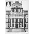 thumbnail image 2 of Blondel, Jacques Francois 18x24 White Modern Wood Framed Museum Art Print Titled - Louvre, Elevation of Entrance, South Facade, 2 of 4