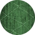 thumbnail image 1 of Ahgly Company Indoor Round Oriental Emerald Green Industrial Area Rugs, 5' Round, 1 of 4