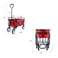 thumbnail image 4 of Collapsible Folding Wagon Outdoor Utility Beach Cart Portable Wagon with 360 Degree Swivel Wheels for Camping, Garden, Shopping, Groceries, 4 of 9