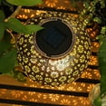 thumbnail image 3 of Luces solares colgantes para exteriores: pequeñas luces huecas de flores, 3 of 6