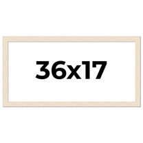 36x17 Frame White Real Wood Picture Frame Width 1.5 inches | Interior Frame Depth 0.5 inches | Barn