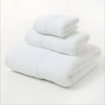 thumbnail image 2 of Nvzi Towel 100% Cotton 3 Pack Towel Set, Quick Dry, Super Absorbent, Light Weight, Soft, Multi Colors, White, 2 of 3