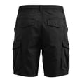 thumbnail image 6 of Men's Lightweight 5 Inch Inseam Cargo Shorts, Multi-Pocket Breathable Summer Hiking Work Shorts, Elastic Drawstring Waist Relaxed Fit Outdoor Casual Design, 6 of 8