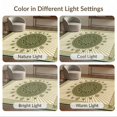thumbnail image 7 of ODIKA Greek Symmetrical Vintage Elegance Fretwork Border Round Key for Master Suite, California King, Under Bed, Foldable Easy Care, 7 of 7