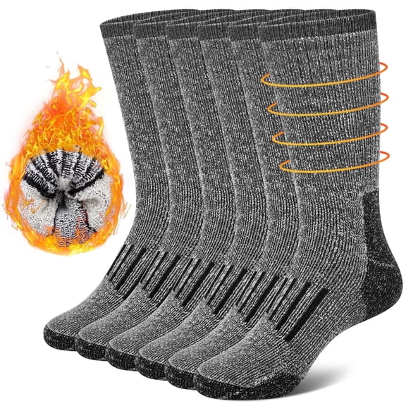 Loritta Womens Merino Wool Socks Thermal Boot Winter Warm Thick Socks 3 Pairs Size 6-10