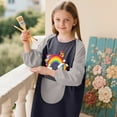 thumbnail image 2 of ZXLBBD Kids Art Smock with Long Sleeves Painting Apron for Child Boys Girls Craft Protective Coverall with Pocket Casual Relaxed Fit, 2 of 5