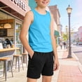 thumbnail image 2 of Kogui Toddler Undershirt Tank Tops Boys Neck Sleeveless Shirt Mens Tank Top Slim Fit Stretch Gym Workout Muscle Tee Casual Summer Shirt for Teen Boys 3T 4T (Sky Blue,3-4 Years), 2 of 5