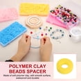 thumbnail image 3 of Uxcell Polymer Clay Beads Spacer 3500Pcs 10 Strands Round Flat Handmade Bead Spacer Orange 0.16 inch, 3 of 5