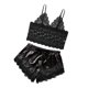 thumbnail image 2 of Lady Pajama Short Nightwear Lace Trim Top & Shorts Bragas Homewear Negro M Zulema Braguitas de encaje para mujer, 2 of 8