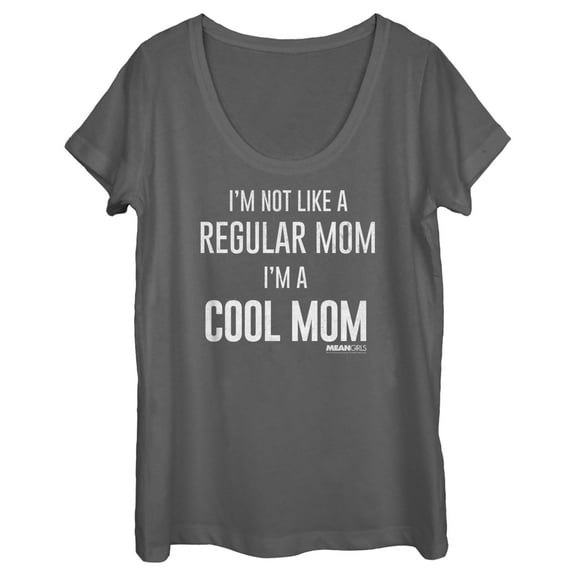 Women's Mean Girls Not a Regular Mom I'm a Cool Mom Graphic Tee Charcoal Large