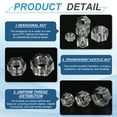 thumbnail image 3 of Uxcell 40Pcs Clear Hex Nuts Assortment, M3 Fine Thread Hex Machine Screw Nuts, 3 of 5