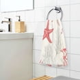 thumbnail image 3 of Yayeee 2 Pack Hand Towels for Bathroom 100% Cotton 16" x 28" Soft Absorbent Kitchen Towel, Brown Starfish, 3 of 7