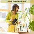 thumbnail image 4 of XXXFLOWER XXXFLOWER Plant Terrarium with Wooden Stand, Air Planter Bulb Glass Vase Metal Swivel Holder Retro Tabletop for Hydroponics Home Garden Office Decoration - 3 Bulb Vase, 4 of 6