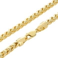 thumbnail image 5 of Nuragold 10K Real Yellow Gold Solid Franco Diamond Cut Chain Bracelet 7"-9" (1.1mm-6mm) Italian Jewelry for Men & Women, 5 of 8