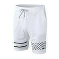 thumbnail image 2 of Aayomet Mens Shorts Men's Linen Casual Short Drawstring Summer Beach Shorts,White 3XL, 2 of 4