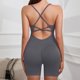 thumbnail image 5 of Ropa de Verano de Mujer Monos Sólidos Pantalones Cortos Deportivos Body Shaper Poliéster Longitud Regular Estilo Sexy, 5 of 5